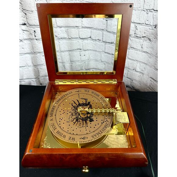 Vintage Mr Christmas 2001 Bell Symposium Wooden Music Box 47 Discs - Picture 1 of 12